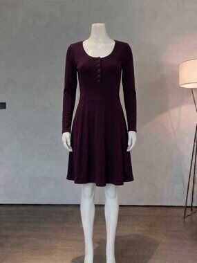 Streetwear Society Burgundy Fit & Flare Mini Dress M Junior's